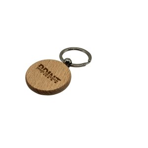 Laser-Engraved Double-Sided Round Wooden Keyholder