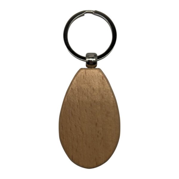 Laser-Engraved Teardrop Wood Keyholder - Image 2