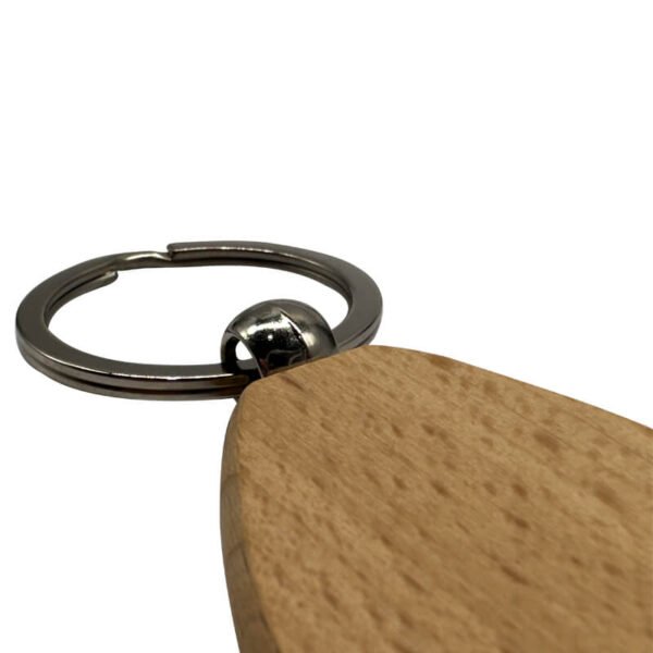 Laser-Engraved Teardrop Wood Keyholder - Image 3